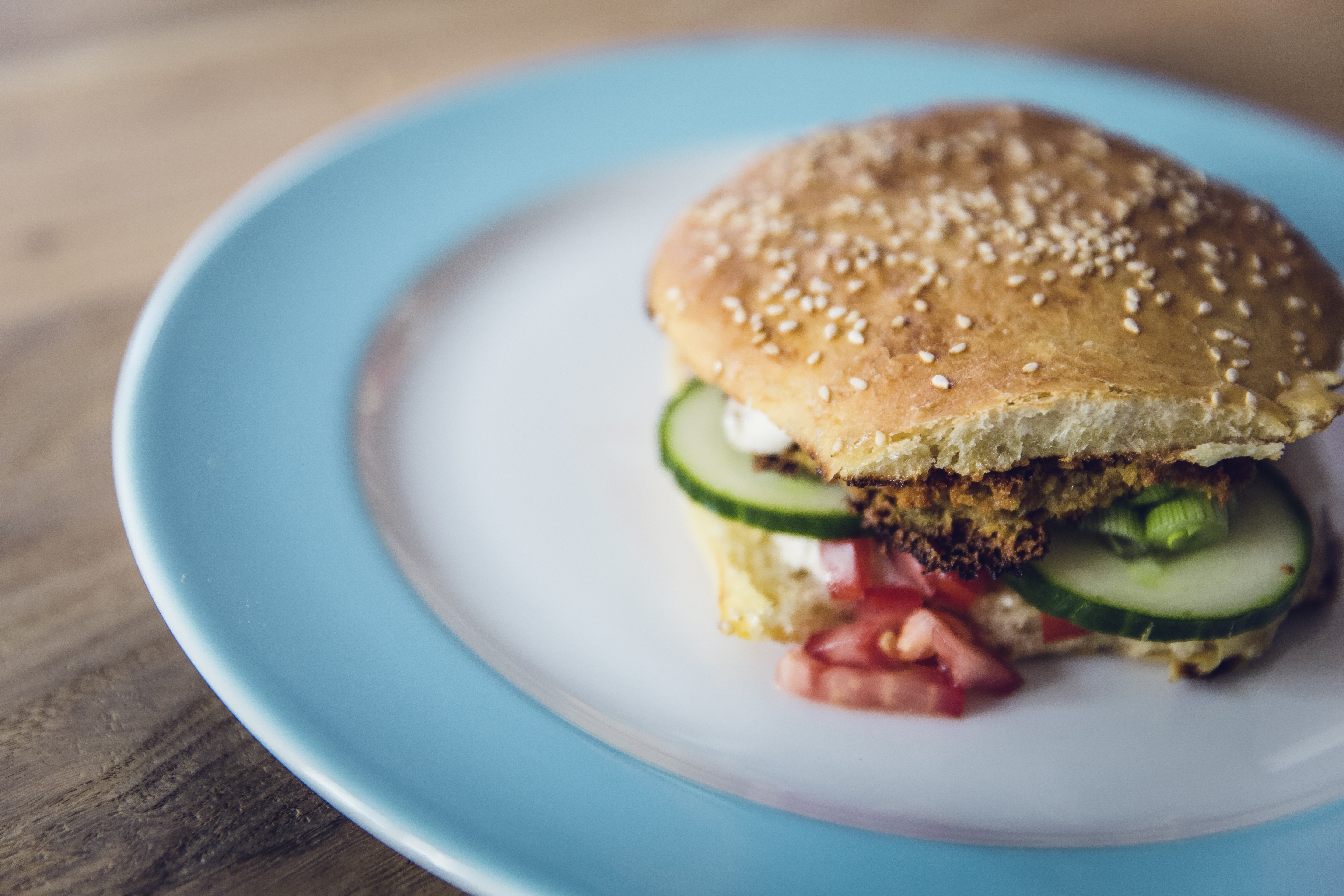 Vegetarischer Falafel Burger