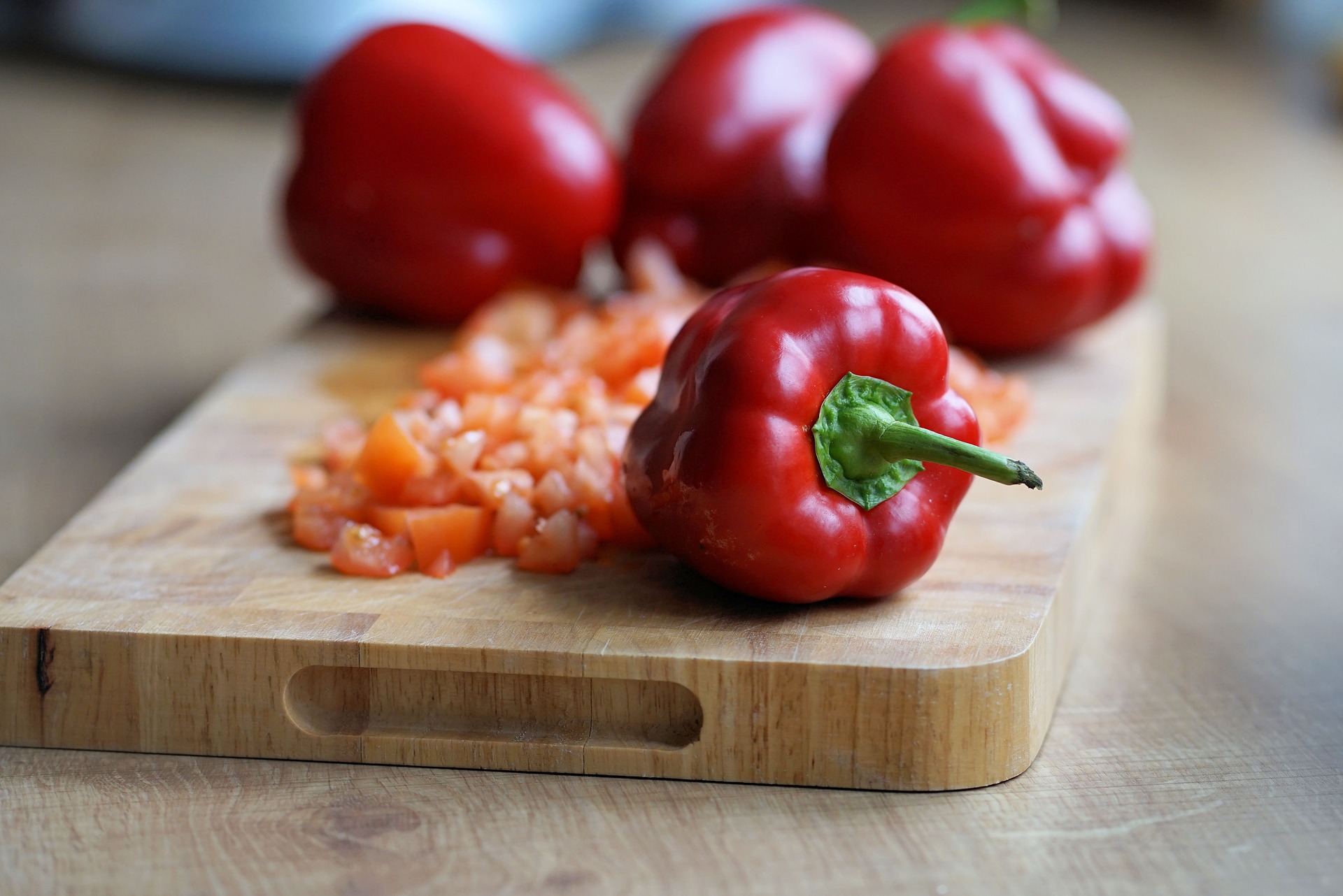 Paprika-Hack-Pfanne mit Reis