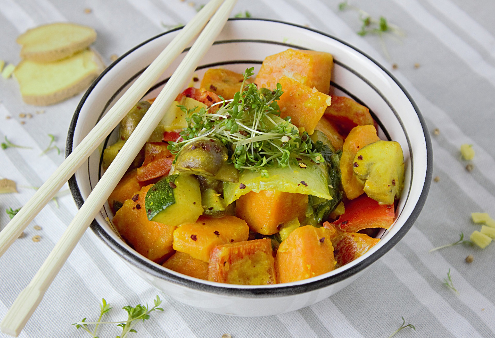 Rosenkohl Curry mit Kichererbsen