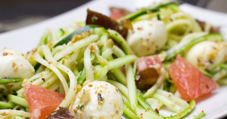 Zucchini-Nudeln mit Garnelen