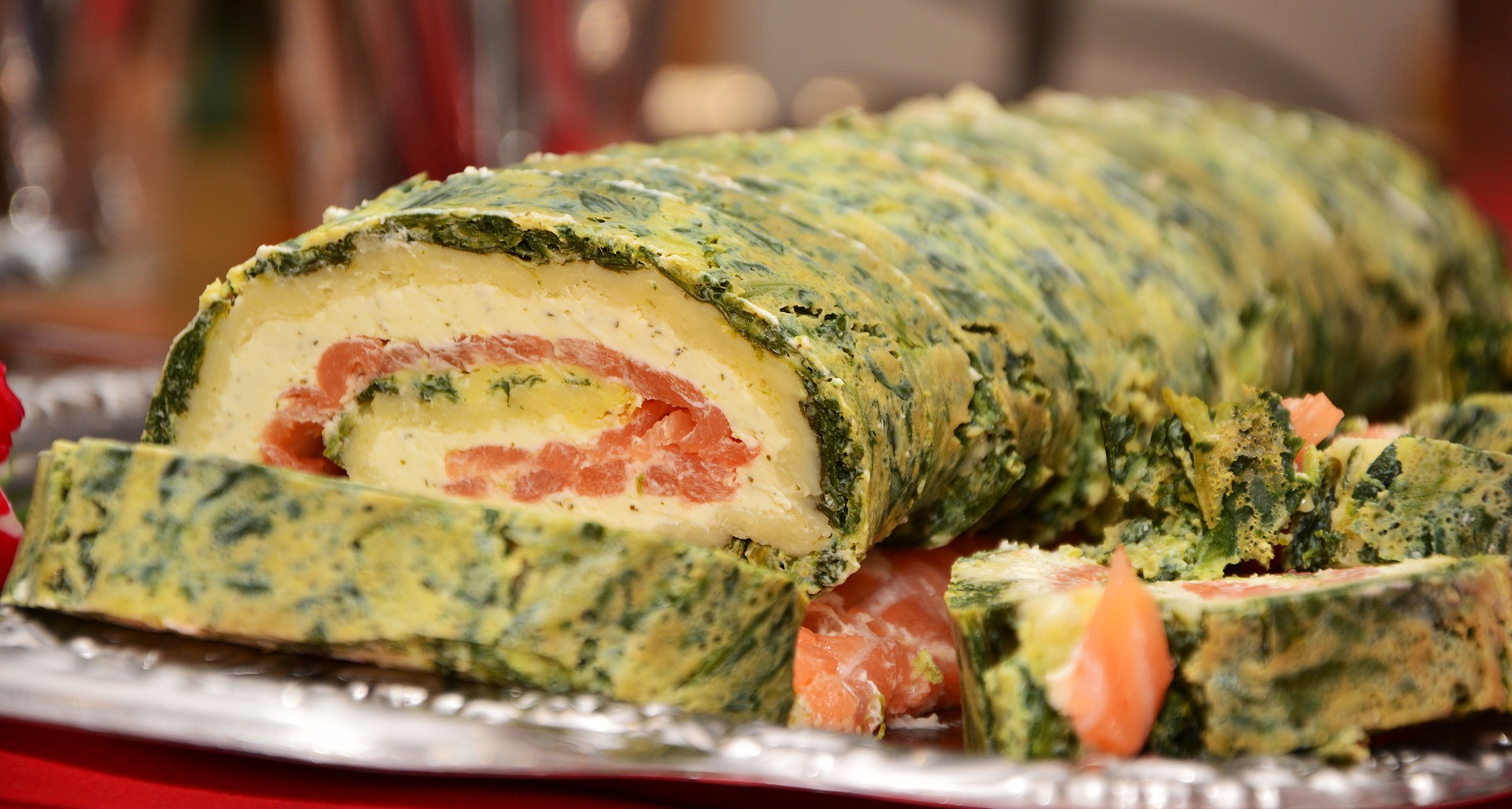 Lachsrollen mit Spinat und Frischkäse - Lekker Schmekker