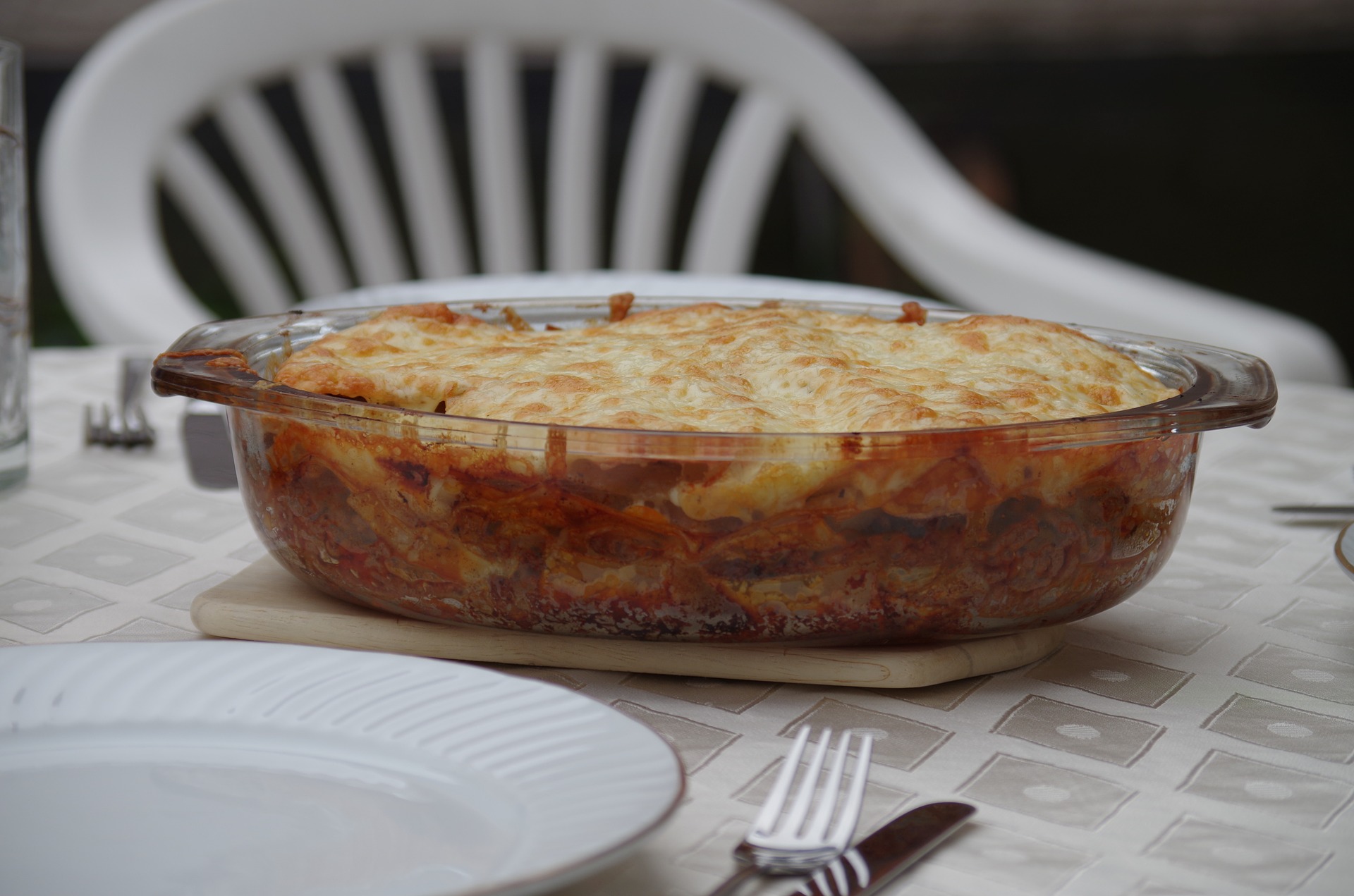 Kürbis-Lasagne mit Tomaten