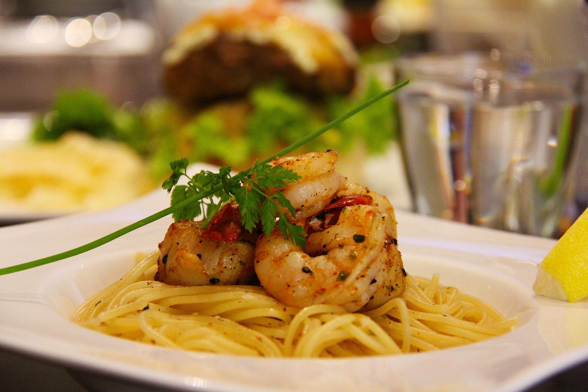 Spaghetti mit scharfer Garnelen – Sahne – Soße