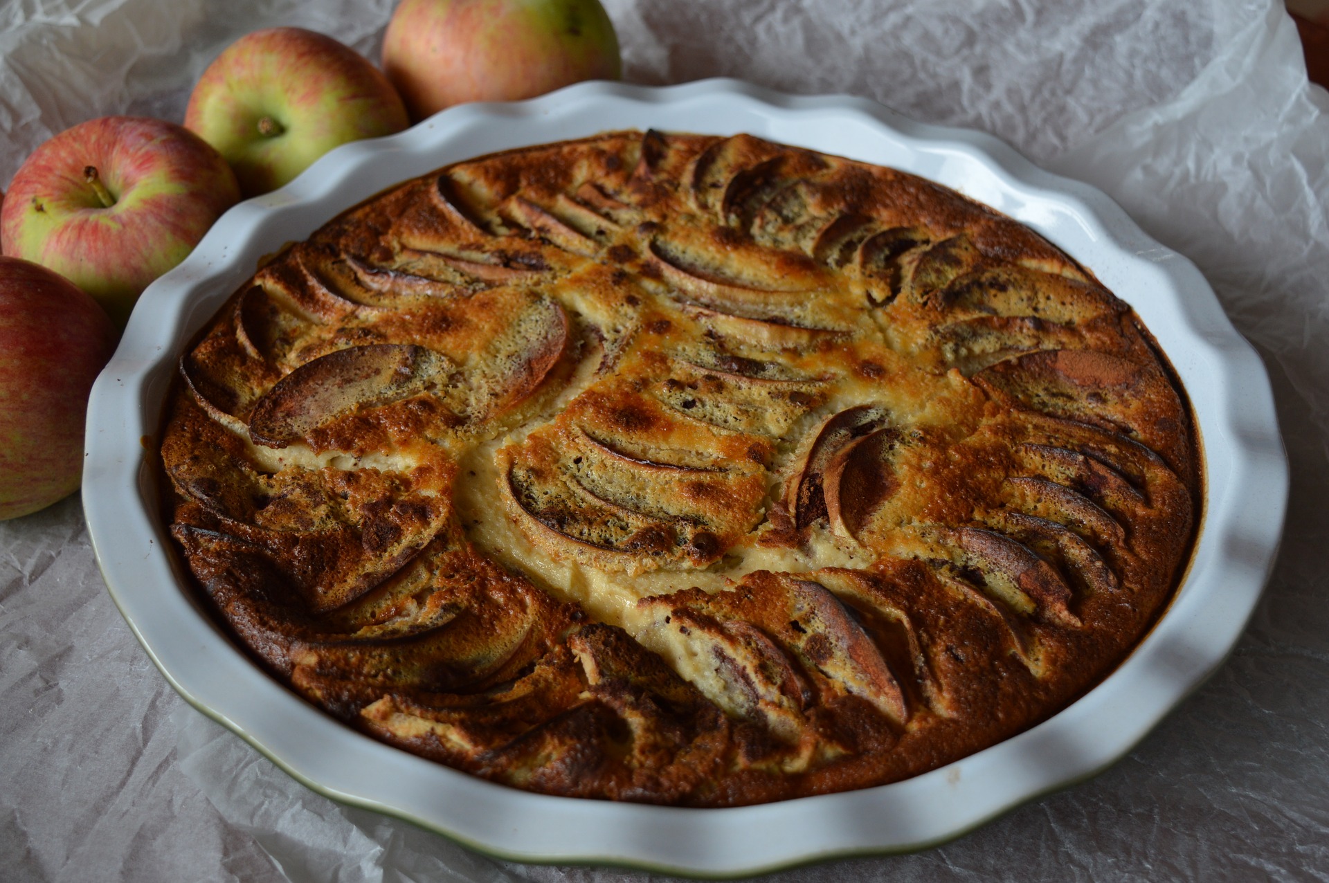 Apfellasagne mit Vanillesoße