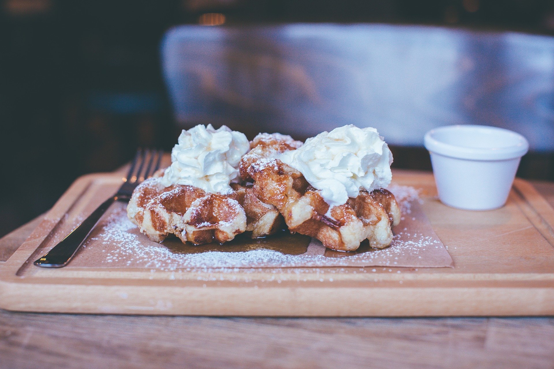 Käsekuchen aus dem Waffeleisen